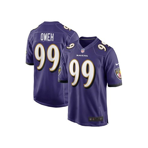 Nike Mens Odafe Oweh Purple Baltimore Ravens 2021 NFL Draft First Round Pick Game Jersey