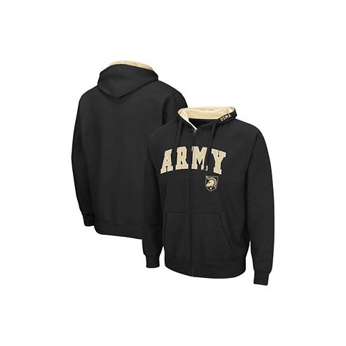 Colosseum Mens Black Army Black Knights Arch Logo 3.0 Full-Zip Hoodie