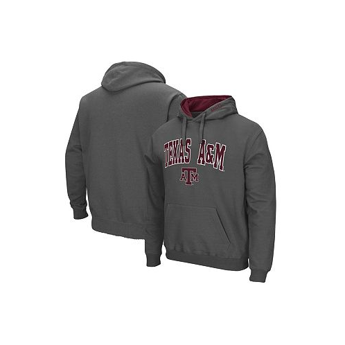 Colosseum Mens Charcoal Texas A M Aggies Arch Logo 3.0 Pullover Hoodie