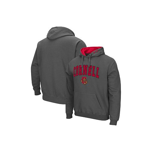 Colosseum Mens Charcoal Cornell Big Red Arch and Logo Pullover Hoodie