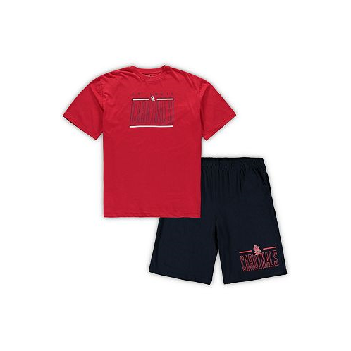 Concepts Sport Mens Red Navy St. Louis Cardinals Big and Tall T-shirt and Shorts Sleep Set
