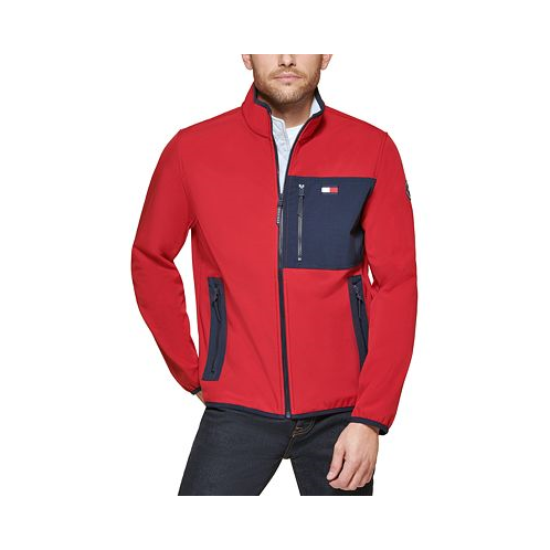Tommy Hilfiger Mens Regular-Fit Colorblocked Soft Shell Jacket