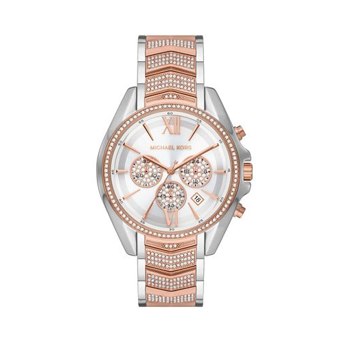 Michael Kors Womens Whitney Chronograph Two-Tone Stainless Steel Bracelet Watch 44mm