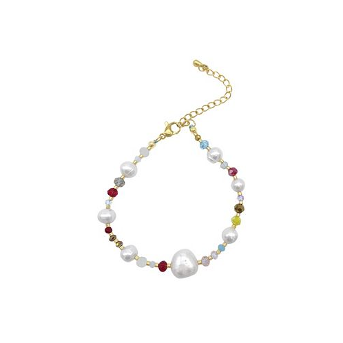 ADORNIA Freshwater Pearl and Color Mix Beaded Bracelet