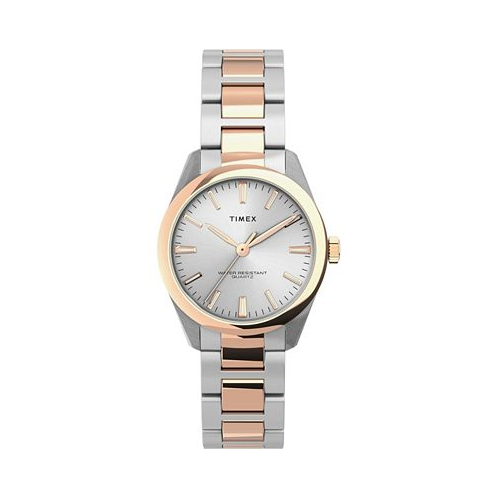 Timex Womens City Two-Tone Stainless Steel Bracelet Watch 32mm