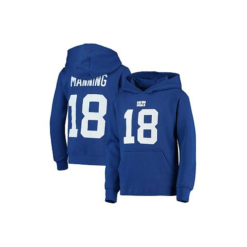 Mitchell & Ness Big Boys Peyton Manning Royal Indianapolis Colts Retired Player Name and Number Pullover Hoodie