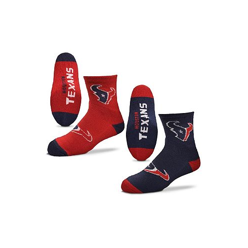 For Bare Feet Boys and Girls Youth Houston Texans Two-Pack Quarter-Length Team Socks