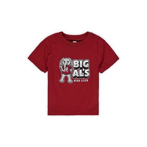 Two Feet Ahead Toddler Boys and Girls Crimson Alabama Crimson Tide Big Als Kids Club Big Logo T-shirt