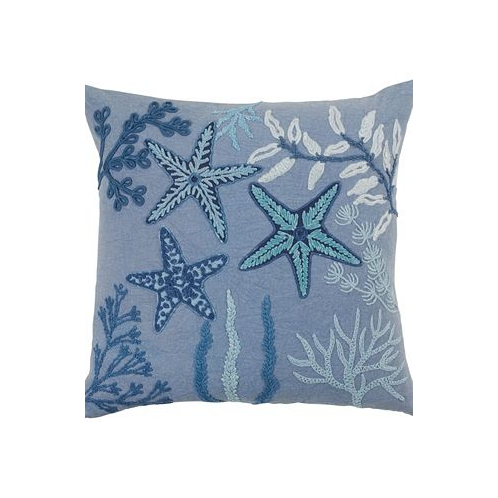 Saro Lifestyle Starfish Stonewashed Decorative Pillow 20 x 20