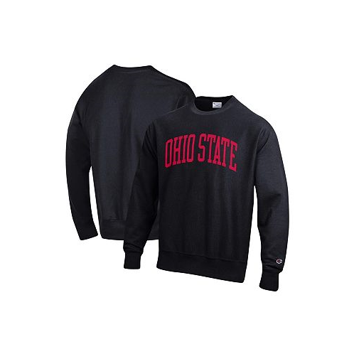 Champion Mens Black Ohio State Buckeyes Arch Reverse Weave Pullover Sweatshirt