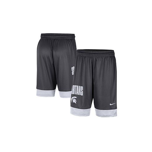 Nike Mens Charcoal White Michigan State Spartans Fast Break Shorts