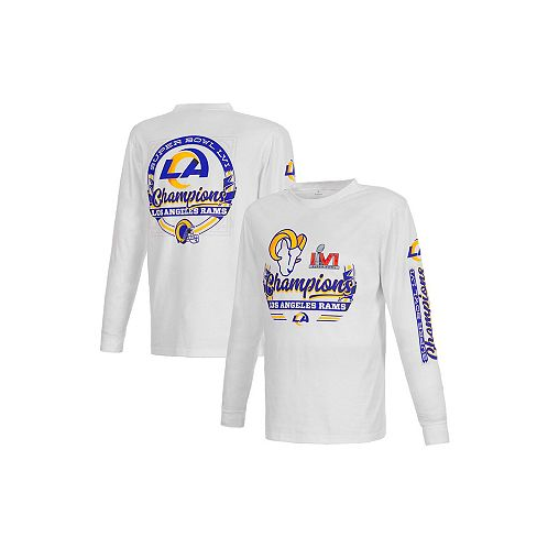 Fanatics Mens White Los Angeles Rams Super Bowl LVI Champions Screen Printed Long Sleeve T-shirt