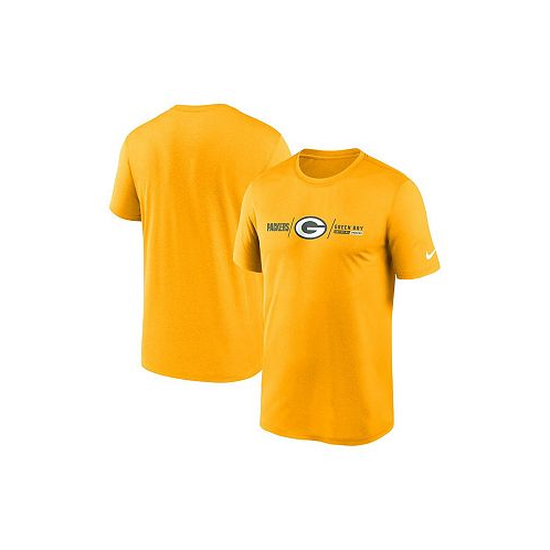 Nike Mens Gold Green Bay Packers Horizontal Lockup Legend T-shirt
