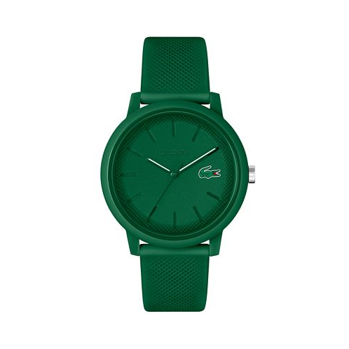 Lacoste Mens L.12.12 Green Silicone Strap Watch 42mm