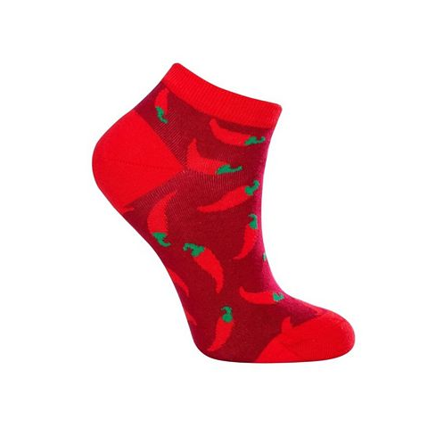 Love Sock Company Womens Chili Ankle W-Cotton Novelty Socks with Seamless Toe Pack of 1