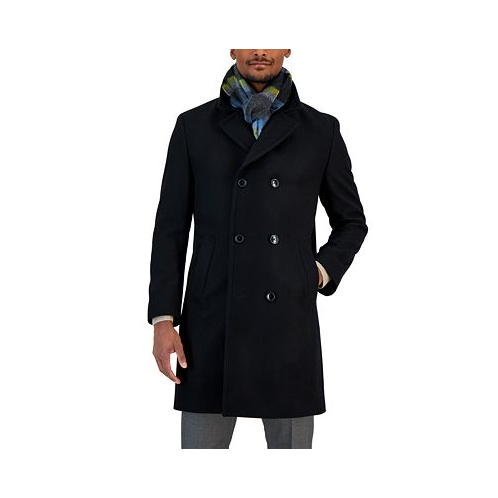 Nautica Mens Classic-Fit Double Breasted Wool Overcoat