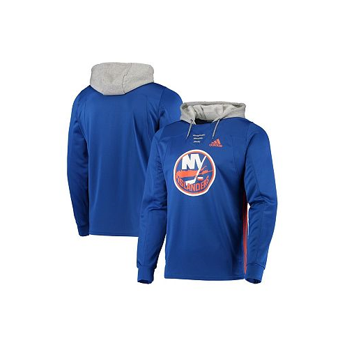 Adidas Mens Royal New York Islanders Skate Lace AEROREADY Pullover Hoodie