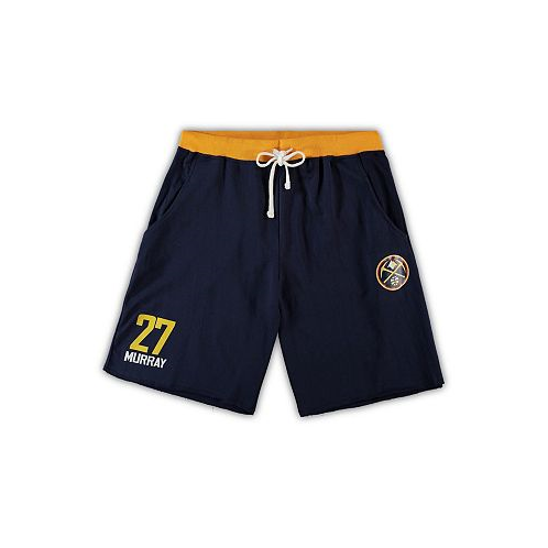 Profile Mens Jamal Murray Navy Denver Nuggets Big and Tall French Terry Name and Number Shorts