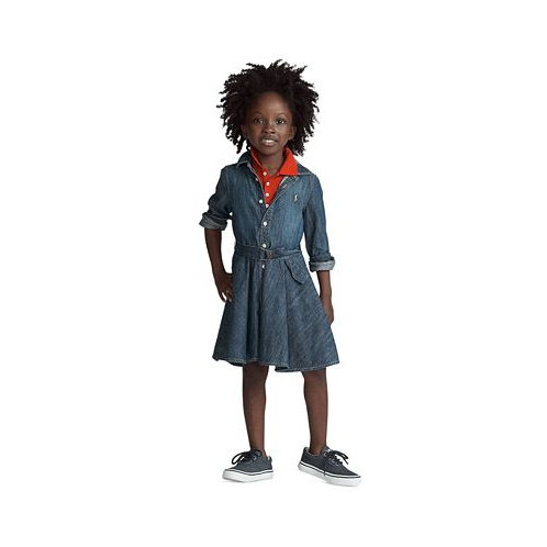 Polo Ralph Lauren Toddler and Little Girls Belted Cotton Chino Shirtdress