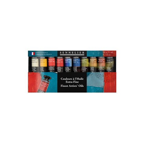 Sennelier Artists Oil 10 Piece Color Tubes Set 21 ml