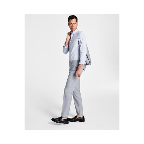 Bar III Mens Slim-Fit Wool Sharkskin Suit Pants