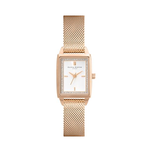 Olivia Burton Womens Quartz Rose Gold-Tone Stainless Steel Bracelet Watch 25.5mm x 20.5mm