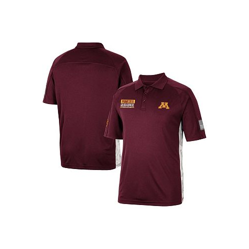 Colosseum Mens Maroon Minnesota Golden Gophers OHT Military-Inspired Appreciation Snow Camo Polo Shirt