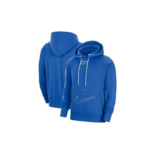 Nike Mens Royal Brooklyn Nets 2022/23 City Edition Courtside Heavyweight Fleece Pullover Hoodie
