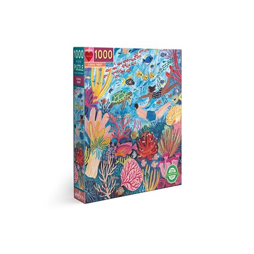 Eeboo Piece and Love Coral Reef 1000 Piece Square Adult Jigsaw Puzzle Set