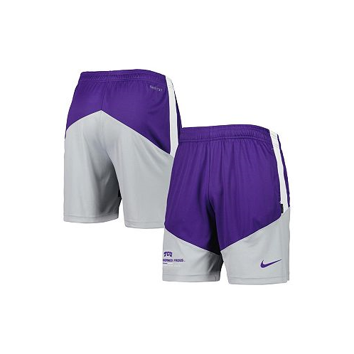 Nike Mens Purple Gray TCU Horned Frogs Performance Player Shorts