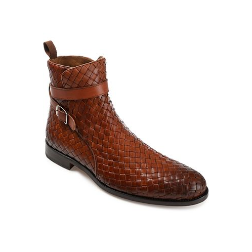 Taft Mens Dylan Hand-Woven Leather Buckle Jodhpur Boots