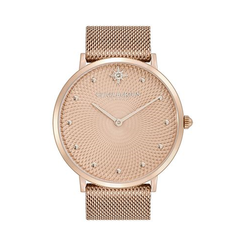 Olivia Burton Womens Celestial Ultra Slim Carnation Gold-Tone Steel Watch 40mm