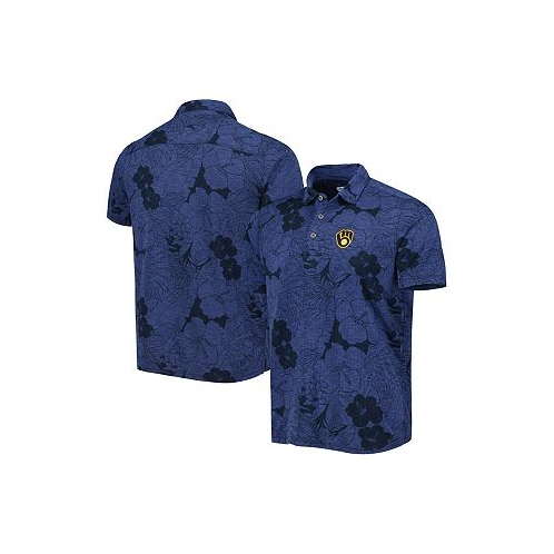 Tommy Bahama Mens Navy Milwaukee Brewers Miramar Blooms Polo Shirt