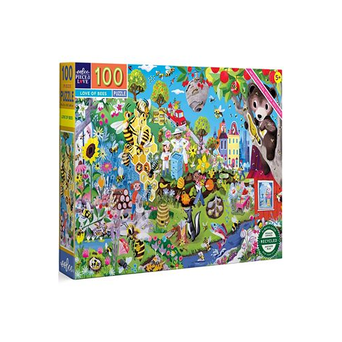 Eeboo Love of Bees 100 Piece Jigsaw Puzzle Set Ages 5 and up