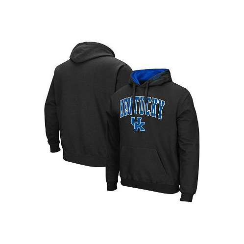 Colosseum Mens Black Kentucky Wildcats Arch and Team Logo 3.0 Pullover Hoodie