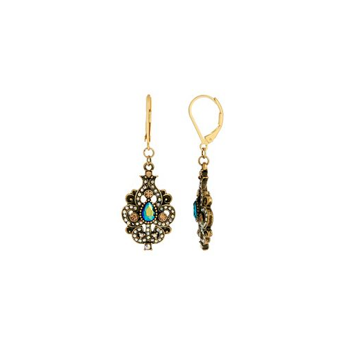 2028 Glass Multi AB Drop Earrings