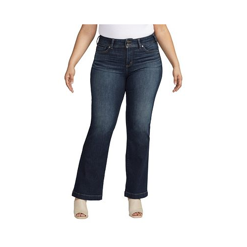 Silver Jeans Co. Plus Size Suki Mid Rise Trouser Jeans