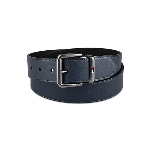 Tommy Hilfiger Mens Two-In-One Reversible Casual Matte and Pebbled Belt