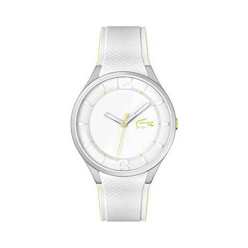 Lacoste Mens Ollie White Silicone Strap Watch 44mm