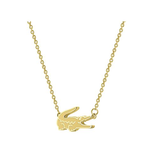 Lacoste Gold Tone Crocodile Necklace