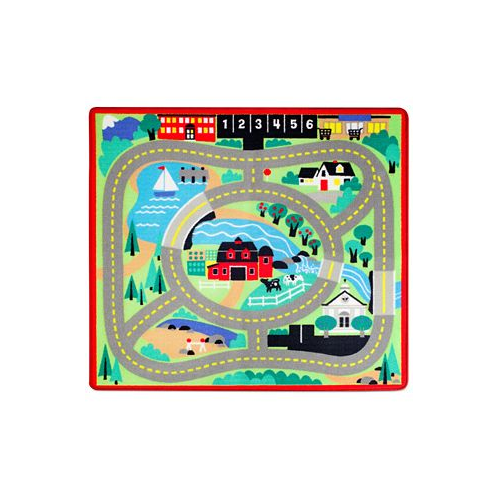 Melissa and Doug Kids Round the Town Road Rug Playmat