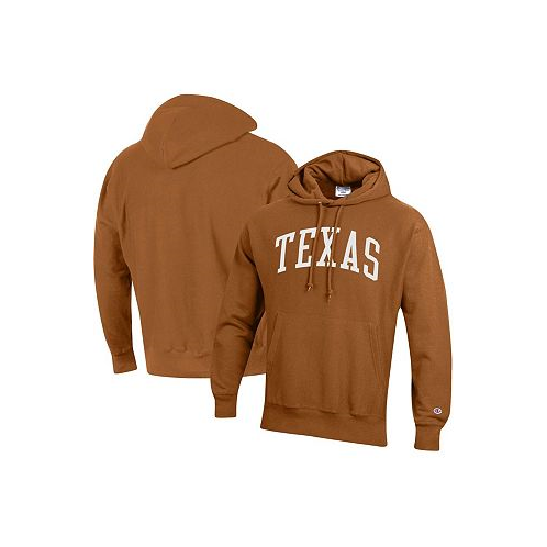 Champion Mens Texas Orange Texas Longhorns Team Arch Reverse Weave Pullover Hoodie