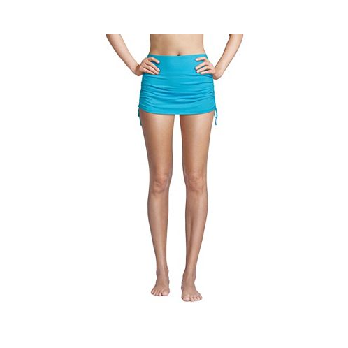 Lands End Womens Chlorine Resistant Tummy Control Adjustable Swim Skirt Swim Bottoms
