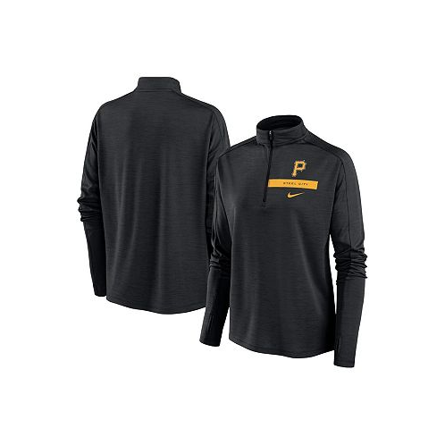 Nike Womens Black Pittsburgh Pirates Primetime Local Touch Pacer Quarter-Zip Top