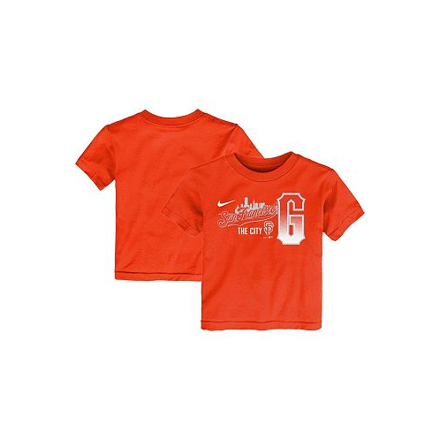 Nike Toddler Boys and Girls Orange San Francisco Giants City Connect Graphic T-shirt