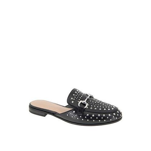 BCBGeneration Womens Zorie Tailored Studded Slip-On Loafer Mules