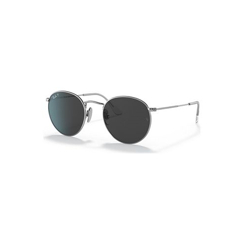 Ray-Ban Unisex Polarized Sunglasses Round Titanium