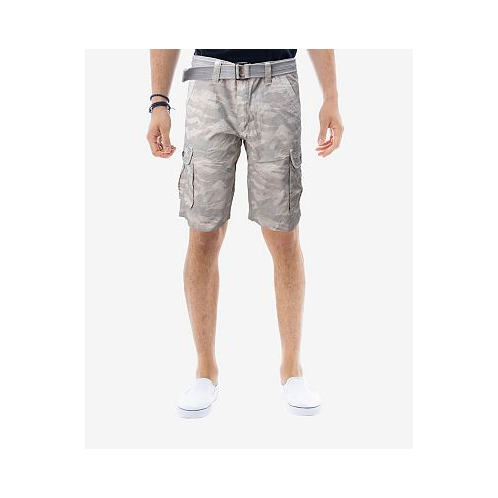X-Ray Mens Belted Twill Tape Cargo Shorts