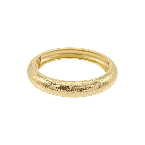 ADORNIA 14K Gold Plated Texturized Bangle