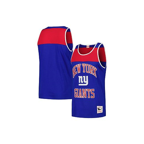 Mitchell & Ness Mens Royal Red New York Giants Heritage Colorblock Tank Top